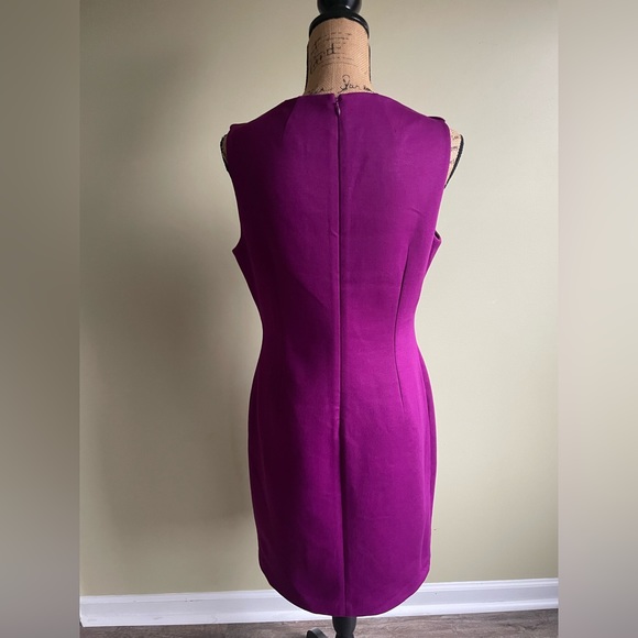 Tahari Purple Sleeveless Dress - Picture 2 of 3
